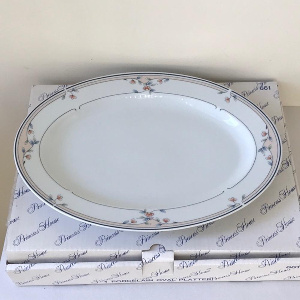 Princess House Oval Platter Heritage Blossom NEW in Box 661